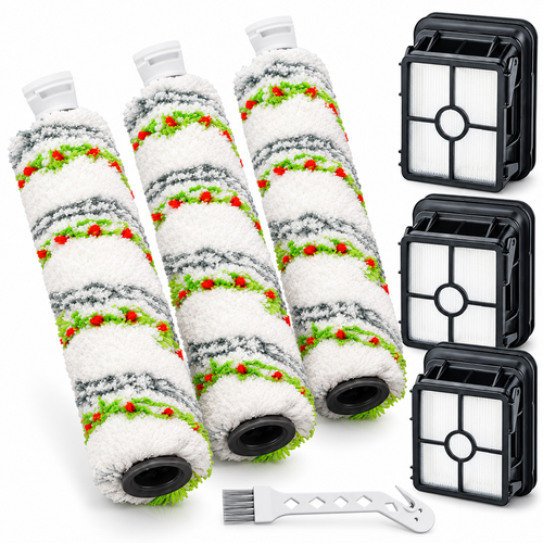 Featured photo showing the Bissell CrossWave HydroSteam pet brush roll and filter kit.