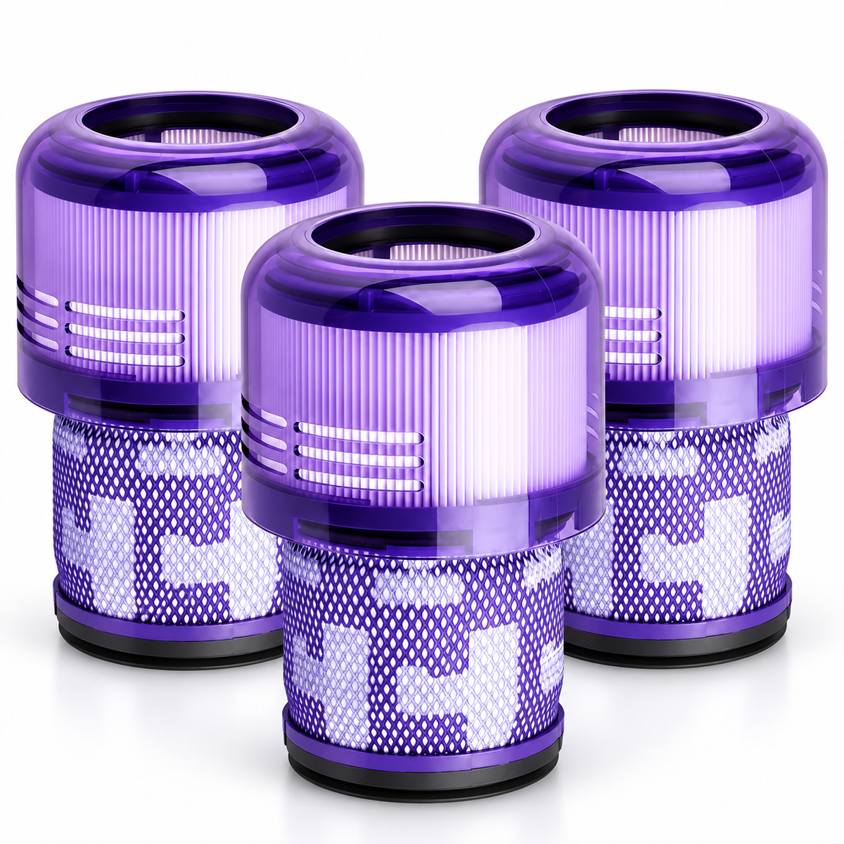Featured photo showing a 3-pack of replacement filters compatible with Dyson V11 and V15.