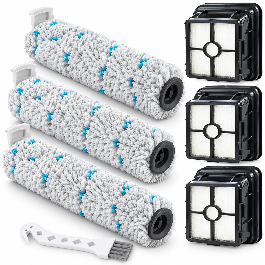 Featured photo showing the Bissell CrossWave HydroSteam multi-surface brush roll and filter kit.