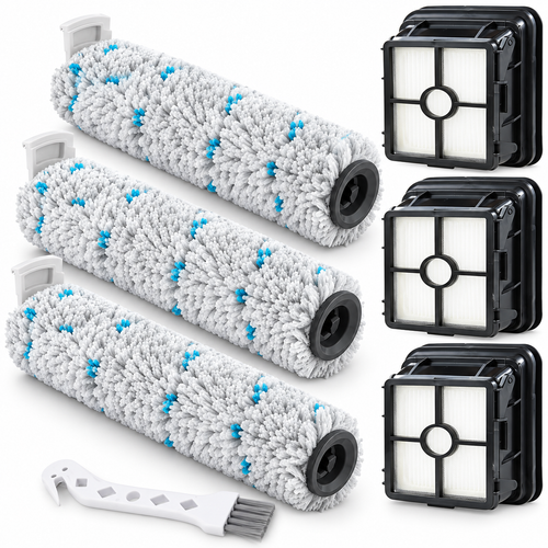 Featured photo showing the Bissell CrossWave HydroSteam multi-surface brush roll and filter kit.