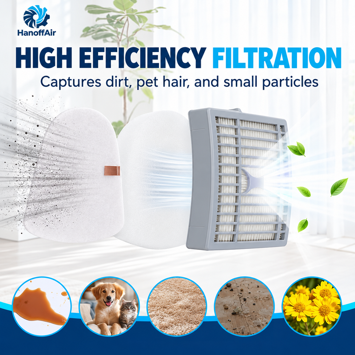 Packaged Shark NV580 replacement filter kit with visible labeling.