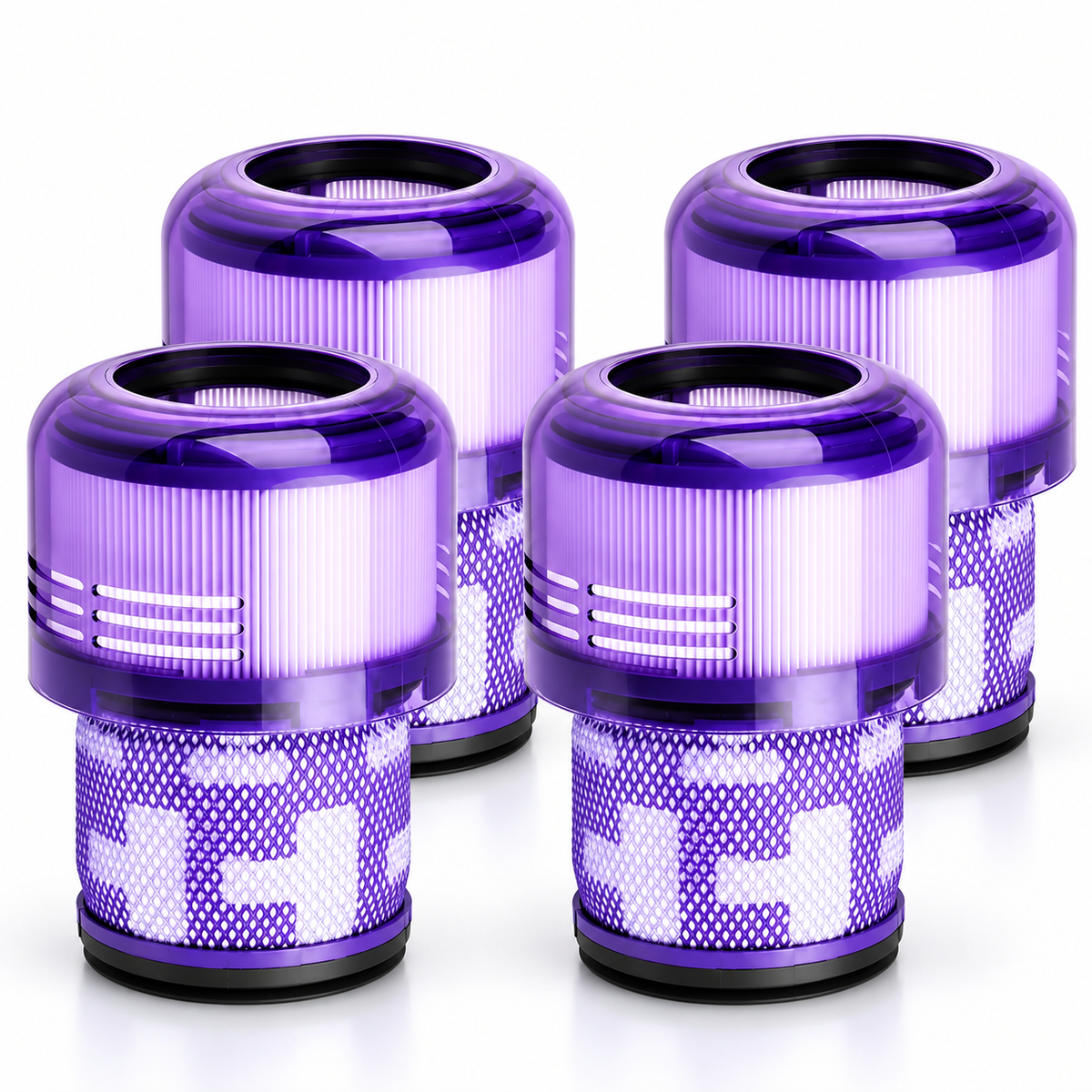 Featured photo showing a 4-pack of replacement filters compatible with Dyson V11 and V15.